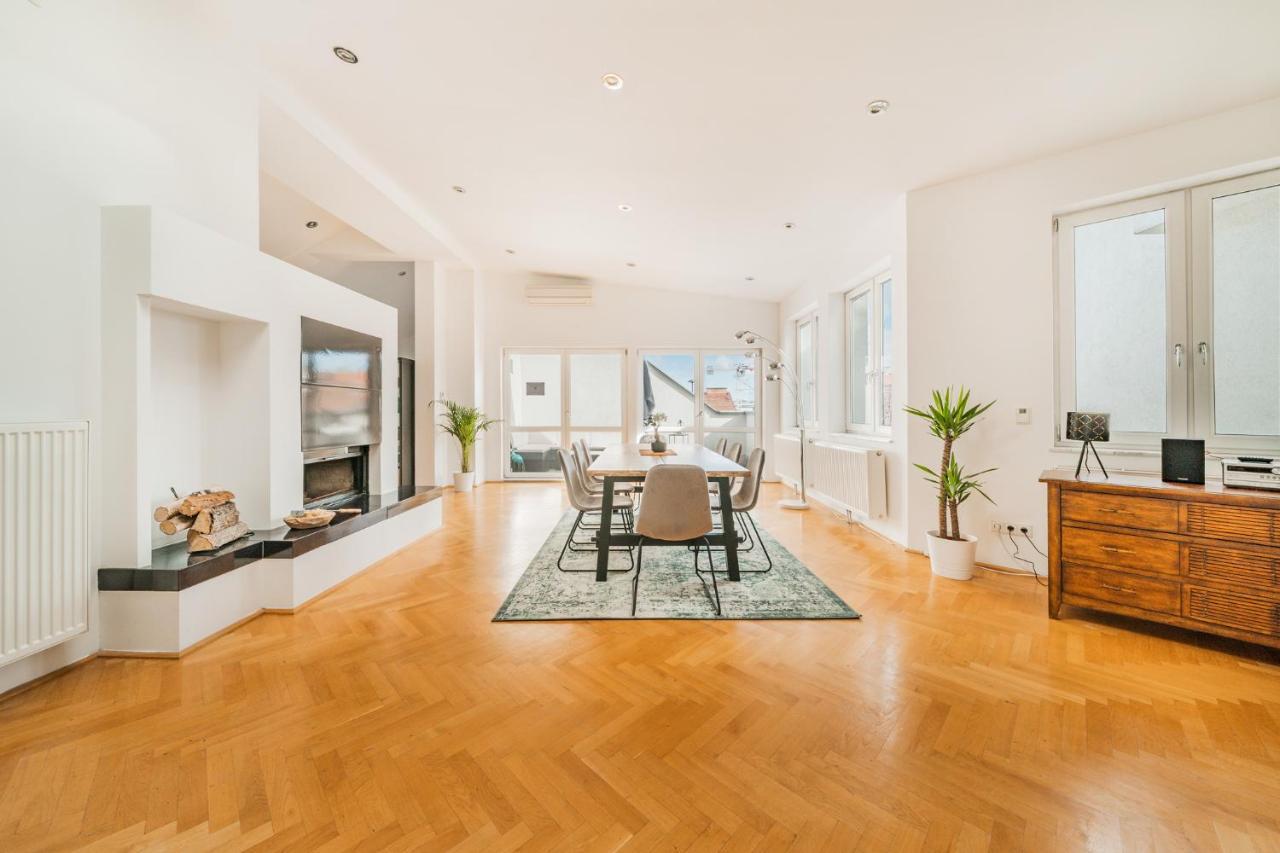 Penthouse Apartment - Sauna - Terrasse - Kamin - Ac Viyana Dış mekan fotoğraf