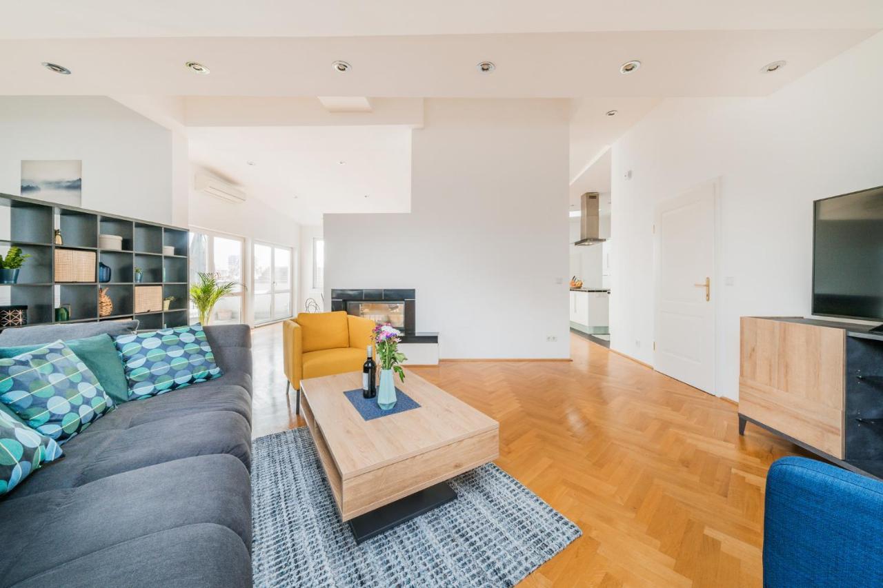 Penthouse Apartment - Sauna - Terrasse - Kamin - Ac Viyana Dış mekan fotoğraf