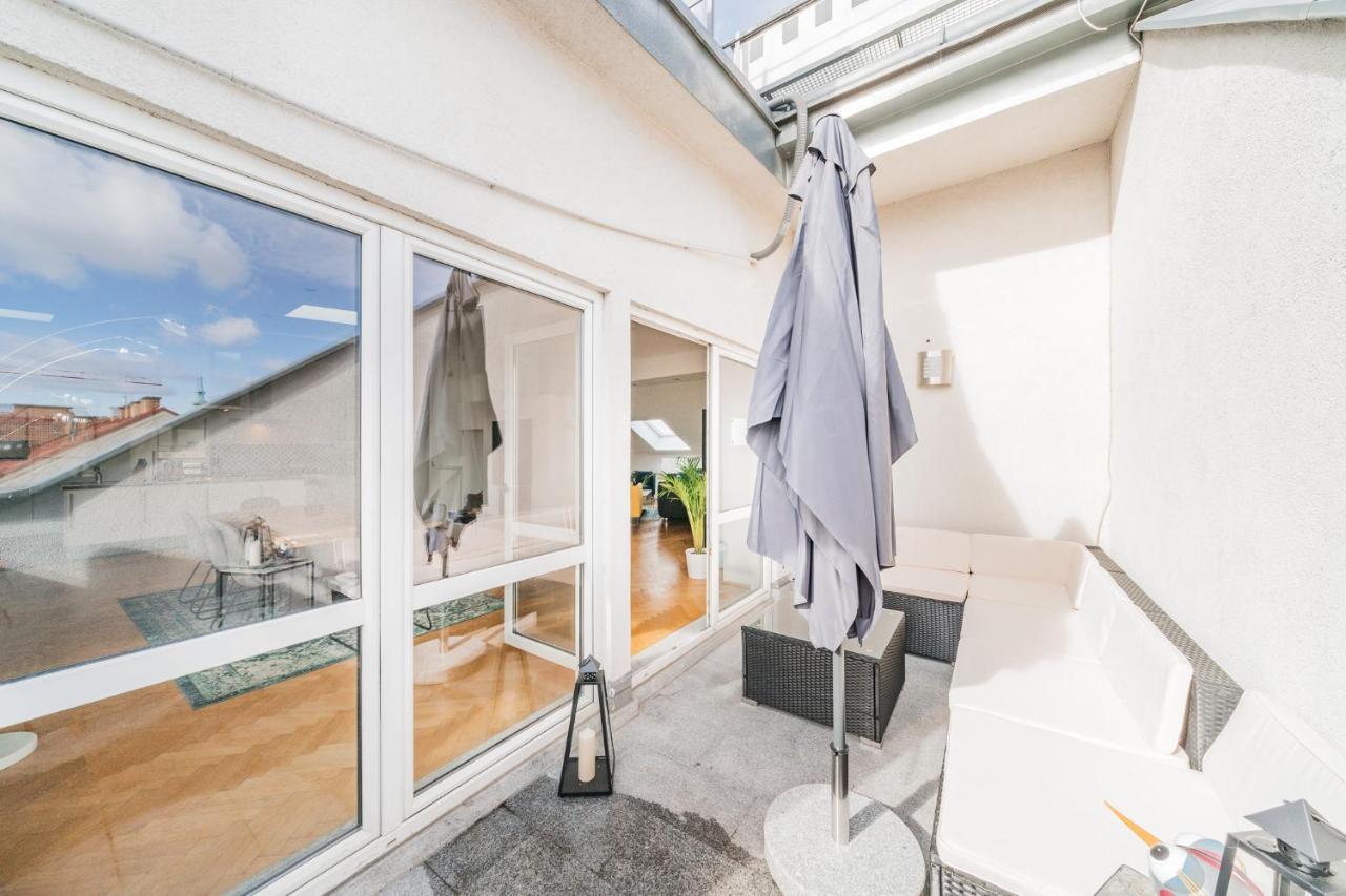 Penthouse Apartment - Sauna - Terrasse - Kamin - Ac Viyana Dış mekan fotoğraf