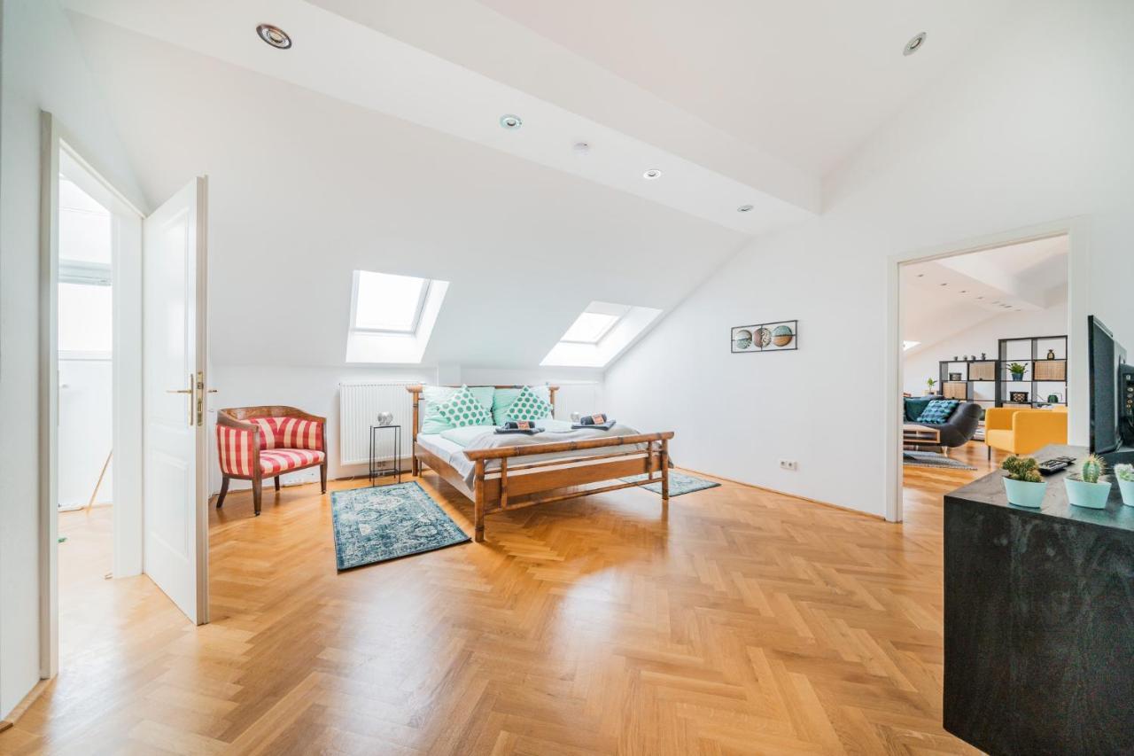 Penthouse Apartment - Sauna - Terrasse - Kamin - Ac Viyana Dış mekan fotoğraf